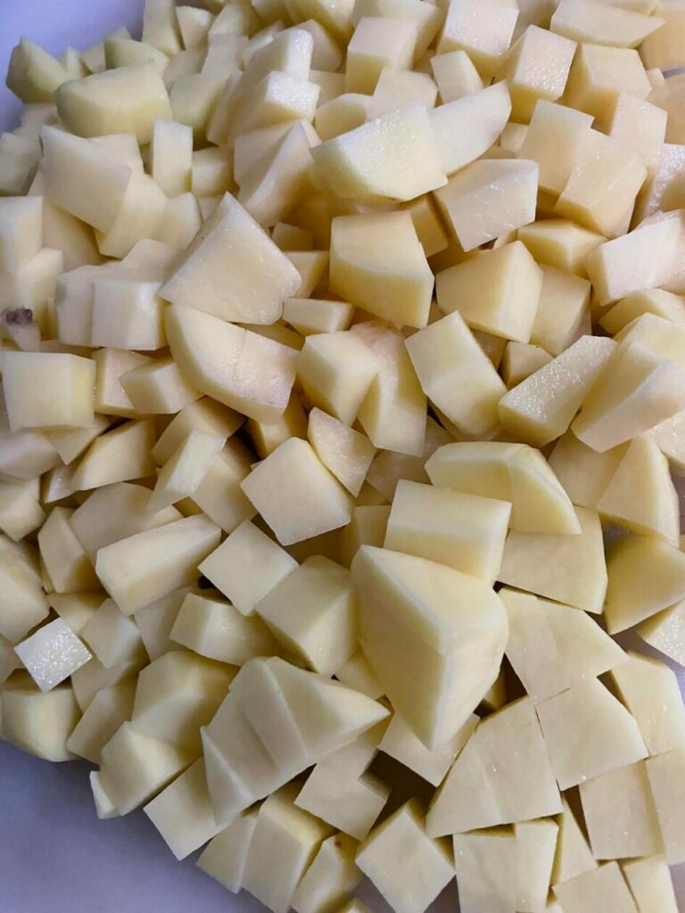 Нарязване на картофите